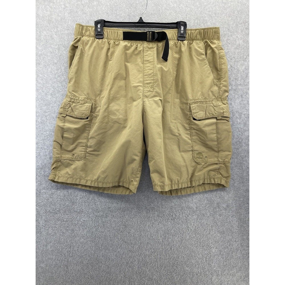 Timberland Men's Cargo Shorts Solid Tan Brown Size XXL Cotton Nylon Outdoor